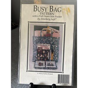 Busy Bag Pattern by Stitchery Safe with Pull Down Side Pocket for Crafts & Organ